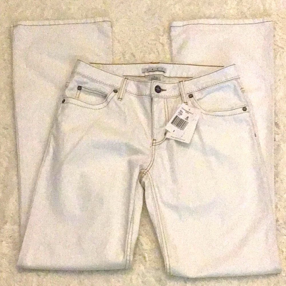 CAbi 895-L white boot jeans Sz 6